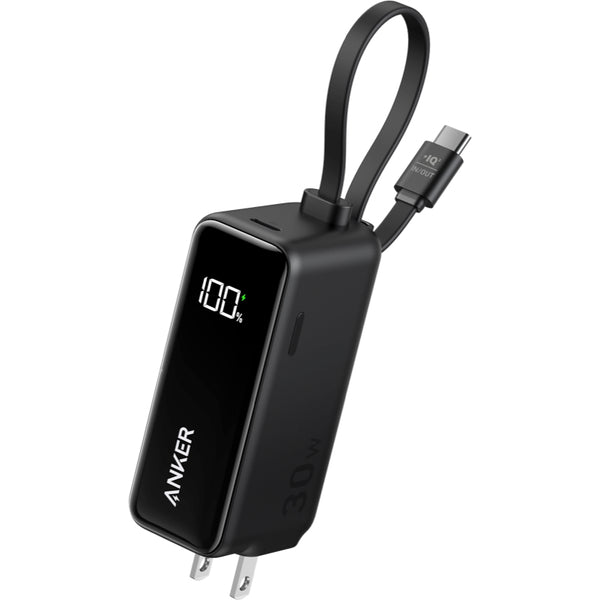 Anker Power Bank (30W, Fusion, Built-In USB-C ケーブル)