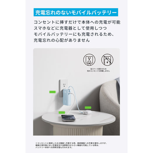 Anker Power Bank (10000mAh, Fusion, Built-In USB-C ケーブル) サブ画像4