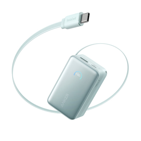 Anker Nano Power Bank (10000mAh, 45W, 巻取り式 USB-Cケーブル)