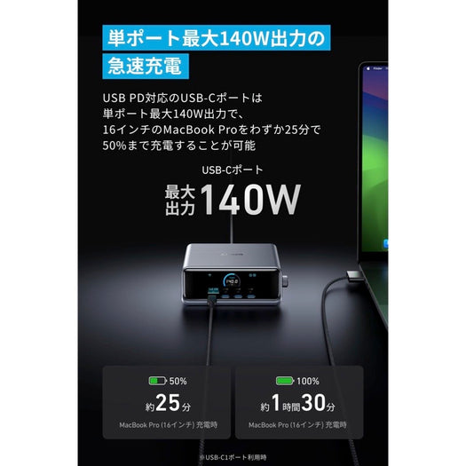 Anker Prime Charger (250W, 6 Ports, GaN) サブ画像3