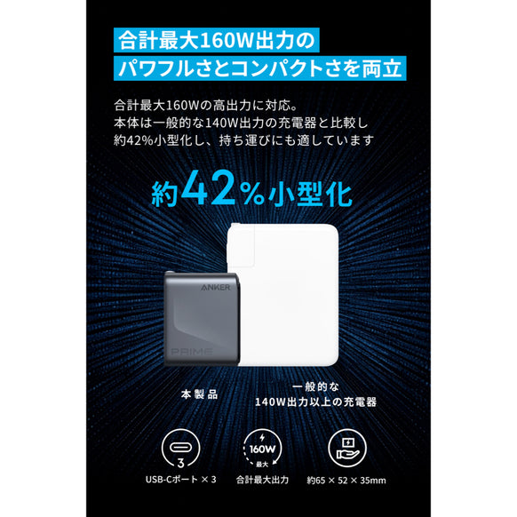 Anker Prime Charger (160W, 3 Ports)