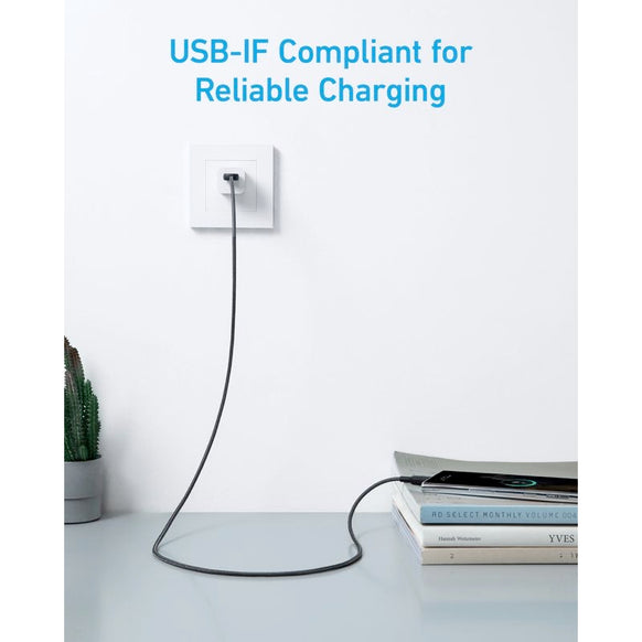 Anker 322 USB-C & USB-A ケーブル 0.9m (USB2.0対応)