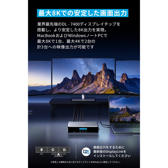 Anker Prime ドッキングステーション (14-in-1, Triple Display, DisplayLink)