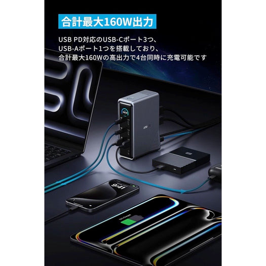 Anker Prime ドッキングステーション (14-in-1, Dual Display, 160W) サブ画像1