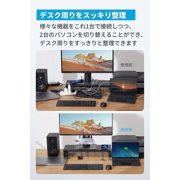 Anker KVM Switch (Dual 4K, For Dual ノートPC)