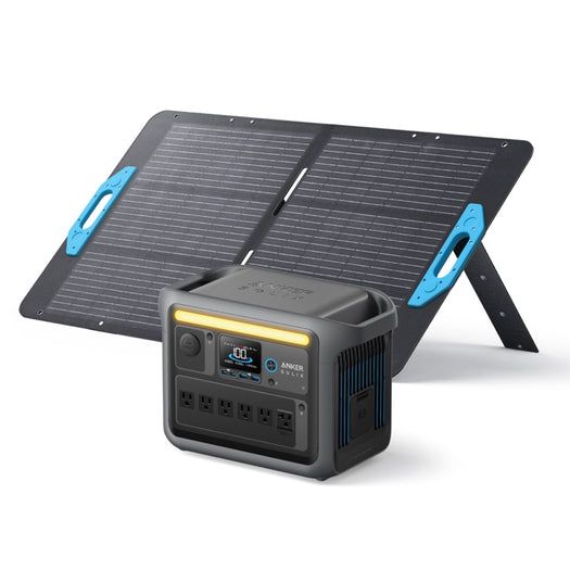 Anker Solix C800 Plus Portable Power Station with Anker Solix PS200 Portable Solar Panel
<