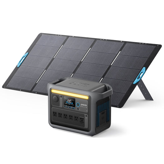 Anker Solix C800 Plus Portable Power Station with Anker Solix PS200 Portable Solar Panel
<