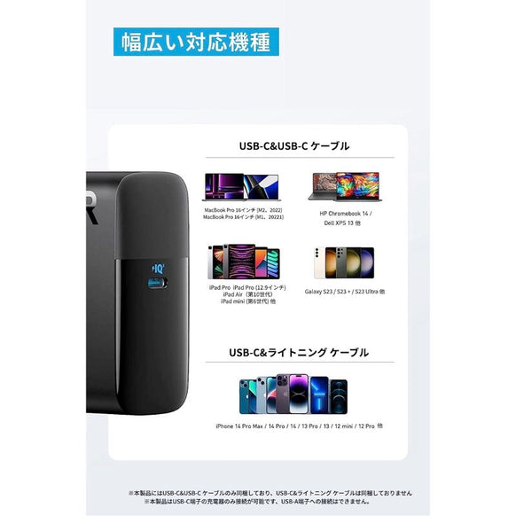 Anker 317 Charger (100W) with USB-C & USB-C ケーブル