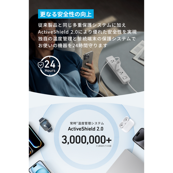 Anker Nano Charger (100W) with USB-C & USB-C ケーブル