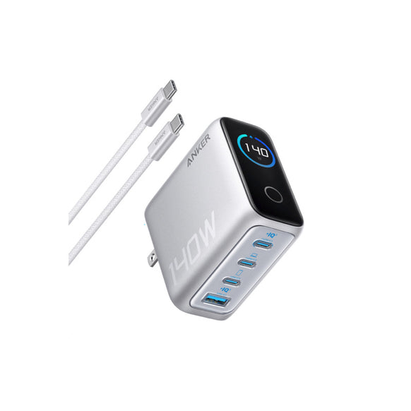 Anker Charger (140W, 4 Ports) with USB-C & USB-C ケーブル