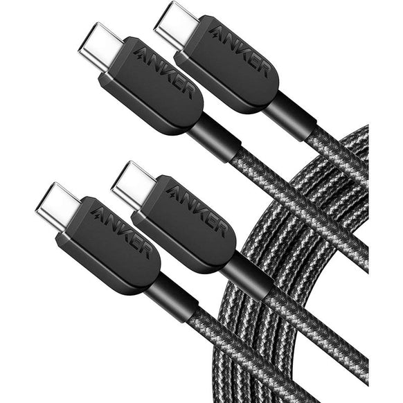 Anker 310 高耐久ナイロン USB-C & USB-C ケーブル 2本セット