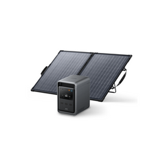 Anker Solix S2000 Portable Power Station (ダークグレー) with Anker Solix PS100 Dual Portable Solar Panel