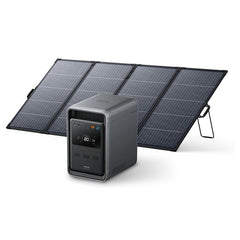 Anker Solix S2000 Portable Power Station (ダークグレー) with Anker Solix PS400 Dual Portable Solar Panel