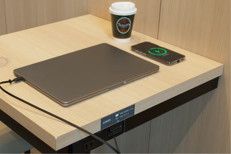 充電テーブルの設置例