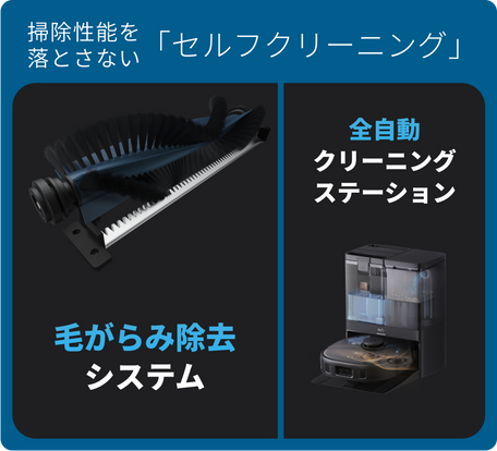 掃除性能を落とさない「セルフクリーニング」