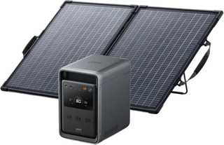 Anker Solix S2000 Portable Power Station with Anker Solix PS100 Dual Portable Solar Panel