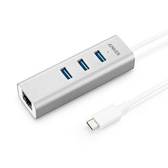 Anker USB-C to 3-Port USB 3.0 Hub with Ethernet Adapter